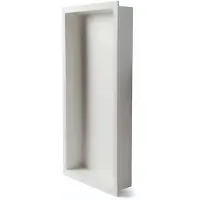 Luca Inbouwnis Sanitair Luva 59,5x29,5x7 cm Solid Surface Mat Wit