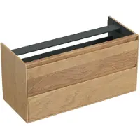 Forzalaqua Onderkast reno 120x51x60 cm 2 lades softclose eiken smoke