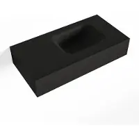 Mondiaz LEX Urban vrijhangende solid surface wastafel 60cm. Positie wasbak rechts