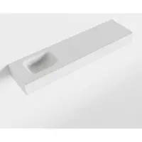 Mondiaz lex talc vrijhangende solid surface wastafel 120 cm. Positie wasbak links