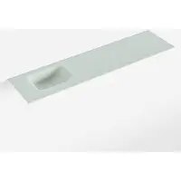 Mondiaz LEX Greey solid surface inleg wastafel voor toiletmeubel 120cm. Positie wasbak links