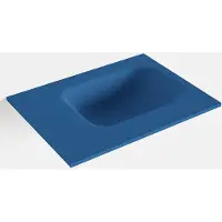 Mondiaz lex jeans solid surface inleg wastafel voor toiletmeubel 40 cm. Positie wasbak rechts
