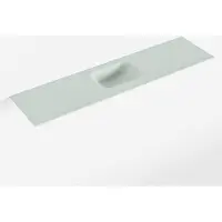 Mondiaz lex greey solid surface inleg wastafel voor toiletmeubel 120 cm. Positie wasbak midden