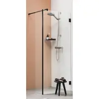 Get Wet by Sealskin I Am Inloopdouche type A1 met zijpaneel 90+30x200cm Mat zwart/Helder glas