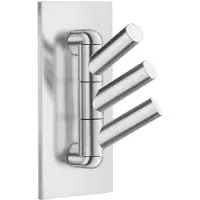 Smedbo Drievoudige Draaibaar Haak 4.5x9 cm Geborsteld Edelstaal