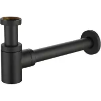 Wiesbaden UniMatch fonteinsifon 5/4" x 32 mm mat zwart