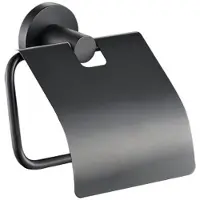 Plieger Vigo toiletrolhouder met klep mat zwart