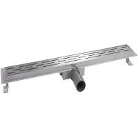 Boss & Wessing BWS Douchegoot RVS Met Flens 60 cm Uitneembaar Sifon Standaard Rooster