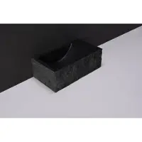 Forzalaqua Fontein venetia xs graniet gezoet gekapt zonder kraangat rechts 29x16x10 cm