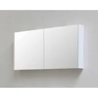 Boss & Wessing Spiegelkast bws salt 2 deuren 120x60 cm incl. Planchetten ice white