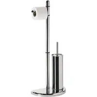 Sapho Toiletborstelhouder Hibiscus Vrijstaand met Toiletrolhouder Chroom