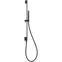 Tres Glijstangset 76 cm met waterinlaat handdouche rond mat zwart