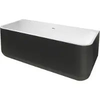 Xenz Guido Solid Surface bad 160x71x62 Bicolor Wit/Zwart