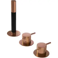 Hotbath Inbouw Badrandcombinatie Cobber Met 2-weg Omstel Geborsteld Koper (incl. Handdouche) Living Colours