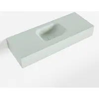 Mondiaz lex greey vrijhangende solid surface wastafel 80 cm. Positie wasbak midden