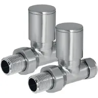 EH Design radiator kraantjes recht gepolijst rvs