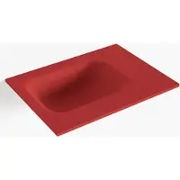 Mondiaz LEX Fire solid surface inleg wastafel voor toiletmeubel 40cm. Positie wasbak links