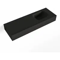 Mondiaz lex urban vrijhangende solid surface wastafel 90 cm. Positie wasbak rechts