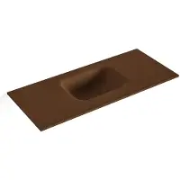 Mondiaz lex rust solid surface inleg wastafel voor toiletmeubel 70 cm. Positie wasbak midden