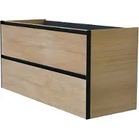 Wiesbaden Lotus onderkast met 2 laden 100 x 45,2 cm naturel eik/mat zwart
