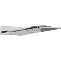 Boss & Wessing Bws wand hoofddouche luxe waterval rechthoek 25x60 cm chroom