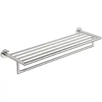 Sapho Dubbele Handdoekhouder X-Steel met Plankopslag 65 cm Geborsteld RVS