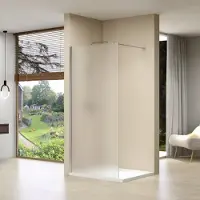 Van Rijn Inloopdouche products vaste wand 90x200 cm gesatineerd glas