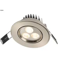Schumann Inbouwspot Häsler Mataro Incl. Fase Aansnijding Dimbaar 8 cm 4 Watt Warm Wit RVS Set 3x