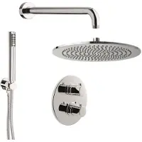 Sanimex Inbouw regendouche set giulini thermostatisch rond mat zwart