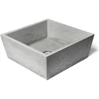Urbi et Orbi Opzet Wastafel Conicis Beton 39x39x16 cm Medium Grijs