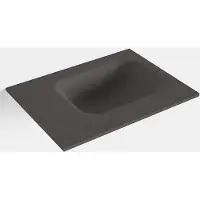 Mondiaz lex dark_grey solid surface inleg wastafel voor toiletmeubel 40 cm. Positie wasbak rechts