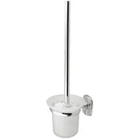 Aqualine Rumba Wandgemonteerde toiletborstel, matglas, chroom