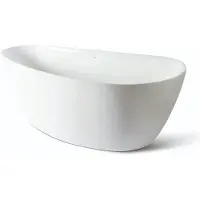 Luca Vrijstaand bad sanitair primo acryl 170x78x60 cm 260l incl. Afvoerset glans wit