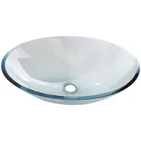 Sapho Beauty Pure Glazen opbouwwastafel, 52x37,5cm, helder glas