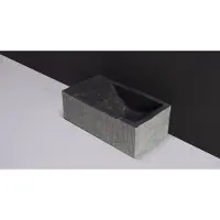 Forzalaqua Fontein kalmar hardsteen gezoet gefrijnd met kraangat links 40x22x10 cm