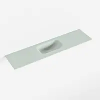 Mondiaz eden greey solid surface inleg wastafel voor toiletmeubel 90 cm. Positie wasbak midden