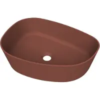 Arcqua Rocker Opbouw Waskom Organisch L 50x37 Mat Terracotta