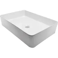 Boss & Wessing Opbouw waskom bws loop 35x50x14,5 cm glanzend wit