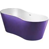 Best design Vrijstaand bad purplecub 174x77x58 cm acryl paars