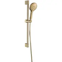 Sanilux Glijstangset oriana handdouche doucheslang en handdouchehouder geborsteld goud