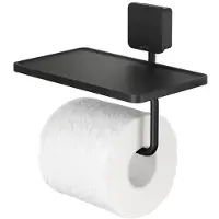 Geesa Toiletrolhouder Topaz Met Planchet Mat Zwart