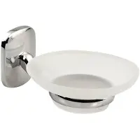 Sapho Zeephouder Rumba Hangend Melkglas / Chroom