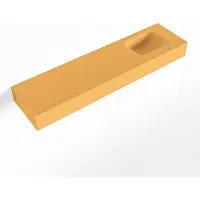 Mondiaz LEX Ocher vrijhangende solid surface wastafel 120cm. Positie wasbak rechts