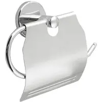 Aqualine Samba toiletrolhouder met deksel, chroom