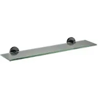 Plieger Vigo Planchet – Planchet Badkamer 52 cm x 14 cm – Planchet Glas – Wandmontage – 10 jaar garantie – Mat Zwart