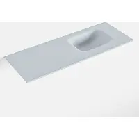 Mondiaz lex clay solid surface inleg wastafel voor toiletmeubel 80 cm. Positie wasbak rechts