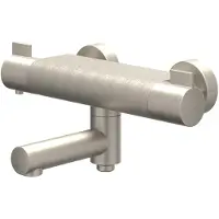 Ivy Aia Badthermostaatkraan Pact Opbouw Omstel Met Draaibare Baduitloop Met Omstel Cooltouch Geborsteld Nickel PVD