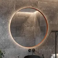 Boss & Wessing Spiegel bws star rond met led 120 cm koper rose