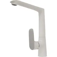 Boss & Wessing BWS Keukenmengkraan Marta Eenhendel Wit Chroom 24cm 1/2 Inch
