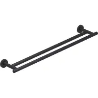Ivy Aia Accessoires Wandhanddoekrek 60cm dubbel Mat zwart PED
